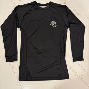 Albino & Preto Black Rashgaurd Long Sleeve Shirt